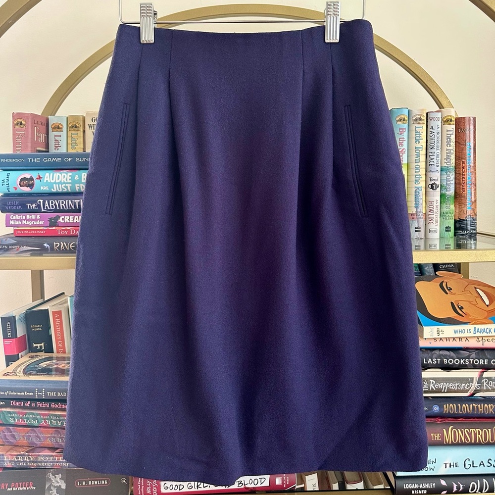 Gloria Sachs Deep Purple Wool Skirt 👗💜